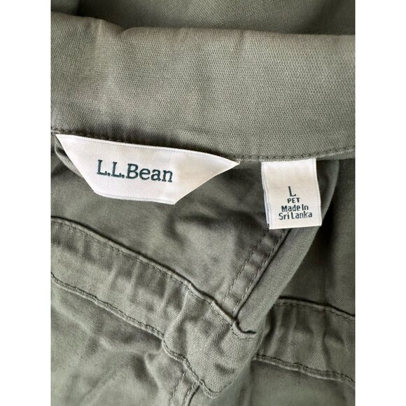 L.L. BEAN Women's Army Green Utility Anorak Jacket Sz L-Petite - Picture 8 of 8